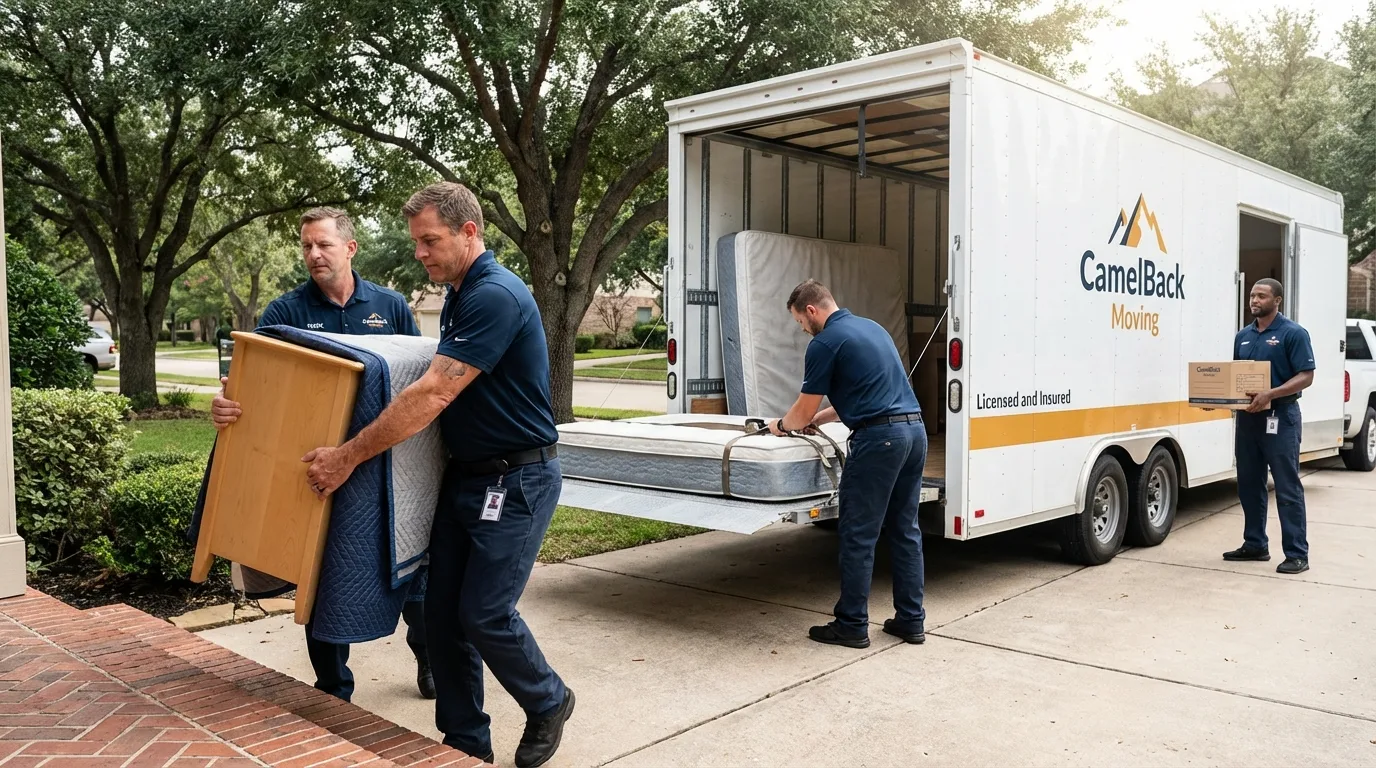 Crew loading residential truck for cross-state move from Norcross, GA